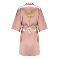 Rose Gold Kimono Satin Women Bathrobe Wedding Sister | SAMAG
