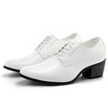 Pointed High Heel Leather Shoes For Men In British Business And Casual Heightened Wedding Shoes Korean Style Shiny Hairstylist