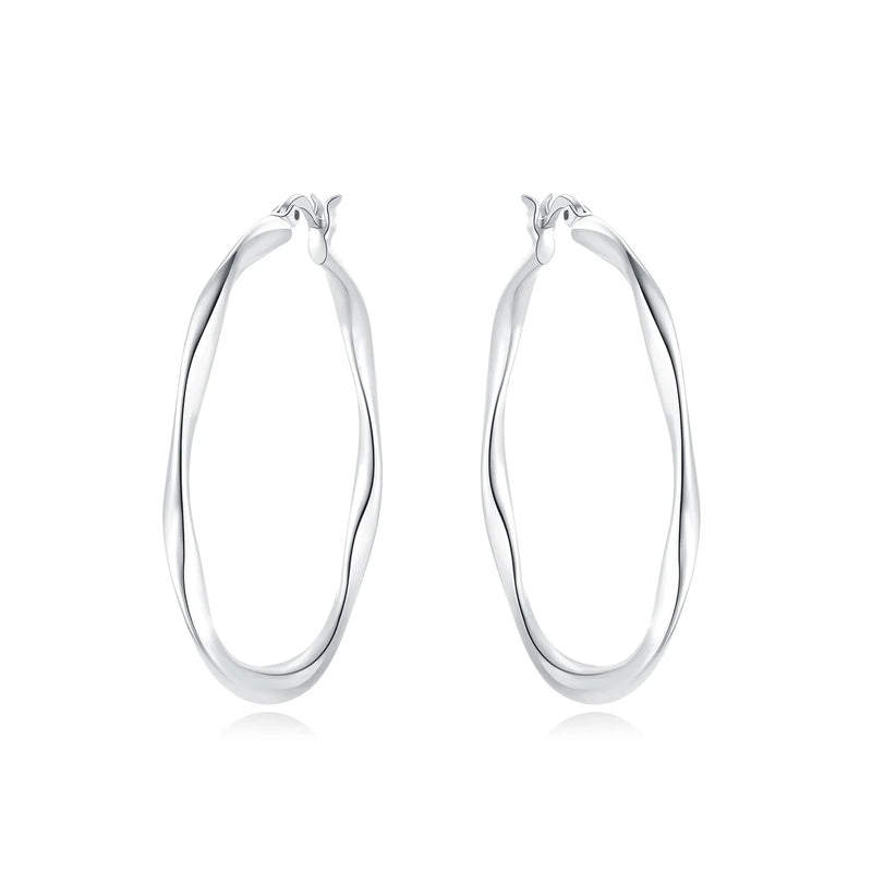 925 Sterling Silver Simple Gold U-shaped Earrings Jewelry | SAMAG