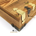 12pcs Decor Antique Brass Bronze Golden Jewelry Chest Wine Gift Box Wooden Case Table Desk Edge Cover Corner Protector with Nail