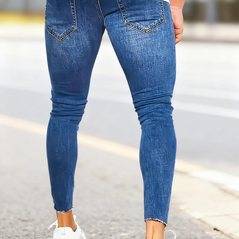 Men's Slim-fit Stretch Denim Pants, Comfortable Elastic | SAMAG