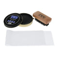 3 Pieces Leather Shoes Cleaner Care Shine Polish Brush Cream Cloth