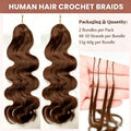 12A Body Wave Chocolate And Natural Black Pre-Separated Feather Crochet Invisible Crochet Hair Extensions Body Wave Crochet Human Hair For Women