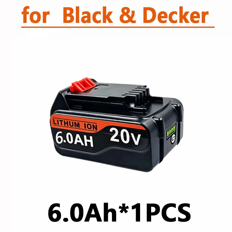 For Black & Decker LB20 LBX20 Battery Pack 3/4/6/8Ah BL2018 Long Runtime Lithium Replacement Battery