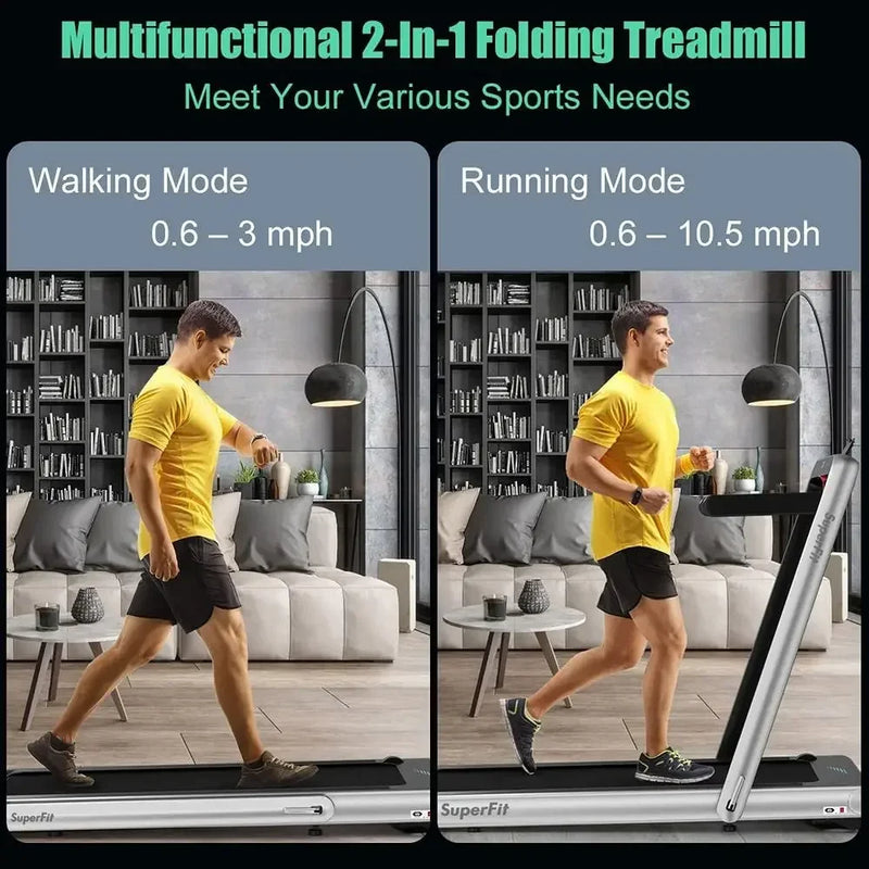 Compact 4.75HP Desk Treadmill: LED Touch, App-Controlled | SAMAG