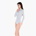 Ftshist Women Glossy PU Leather Bodysuit Long Sleeve High Neck Back Zipper Tight Fit Stretchy Club Cosplay Dance Costume