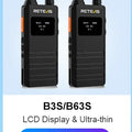 Retevis RT622 Mini Walkie Talkie 2pcs PMR446 Portable Two-way Radio PTT Walkie talkies Communication Radio for Restaurant Hotel
