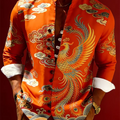 New men's Long Sleeved Shirt With Gold 3D Turtle Print | SAMAG
