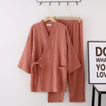 100% Cotton Gauze Women Pajama Robe Sets Spring Autumn | SAMAG