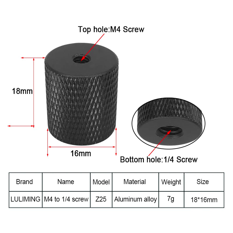 1/4 Female to Female 1/4 3/8 M4 M5 M6 M8 M10 Camera Screw Tripod Ball Head Conversion Screw for Camera Photo Studio Accessories