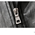 2025 new men's trendy coat leather jacket, PU jacket, black, light green optional, Asian size M-7XL