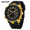 SANDA New 6279 Casual Men's Electronic Watch Sports Multi Functional Waterproof LED Dual Display - Visuel 8 | SAMAG
