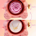 Plastic Rotating Hugging Bear Jewelry Box Romantic Cute Rose Bear Gifts Box with Soap Rose Jewelry Display