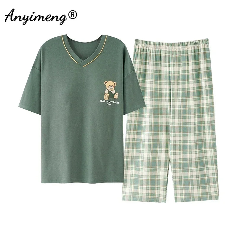 Summer Capris Pajamas Cute Cartoon Print for Women | SAMAG