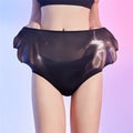 Sexy Unisex Oil Shiny Sheer See Through Boxer High Elastic Safety Short Smooth Bottom Wear Glossy Ultrathin Underwear Slim  Body
