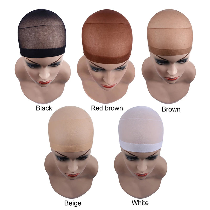 2 pcs/ Pack Wig Caps Hair NetS Weave  Hairnets Wig Nets Stretch Mesh Caps Stocking Caps  for Making Wigs Free Size