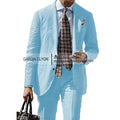 2025 New Casual Men's Suit Jacket Summer Spring Blazer Two Bottom Breathable Cotton Linen Coat 2 Pieces( Jacket+Pants )