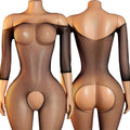 Sexy Crotchless Lingerie For Women Fishnet Teddy Bra Set Erotic Costumes Stretch Mesh Hollow Bodystockings Female Underwear Sets