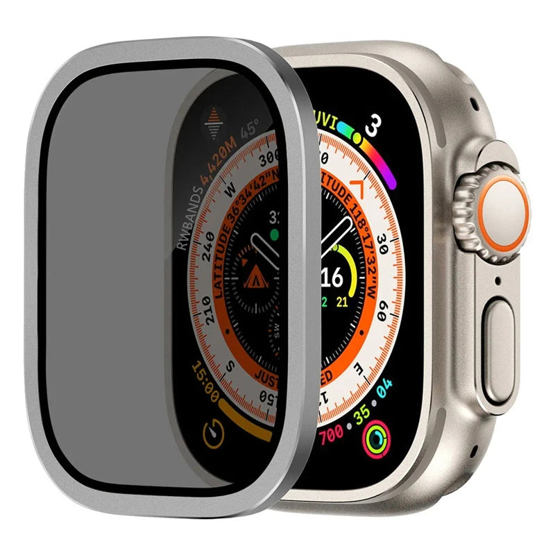 HD/privacy Anti-Scratch Screen Protectorfor Apple Watch Ultra 2 49mm Aluminium Alloy Case+Tempered Glass iWatch Ultra 49mm Film