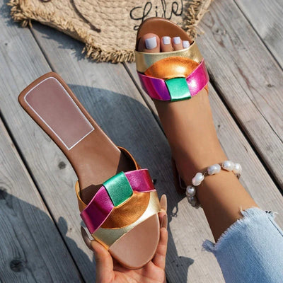 New Summer Designer Women'S Solid Color Fashion Slippers | SAMAG