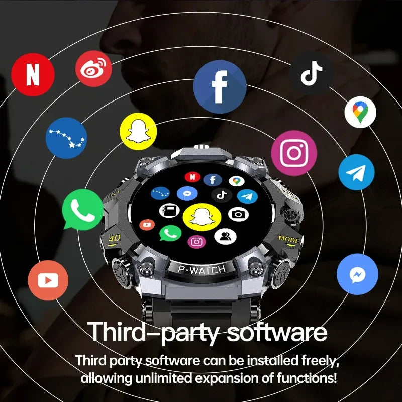 New Q668 Independent SIM Smart Watch 4G Full Netcom Front Dual Cameras Android System, Heart Rate & Step Count Sports Wristwatch