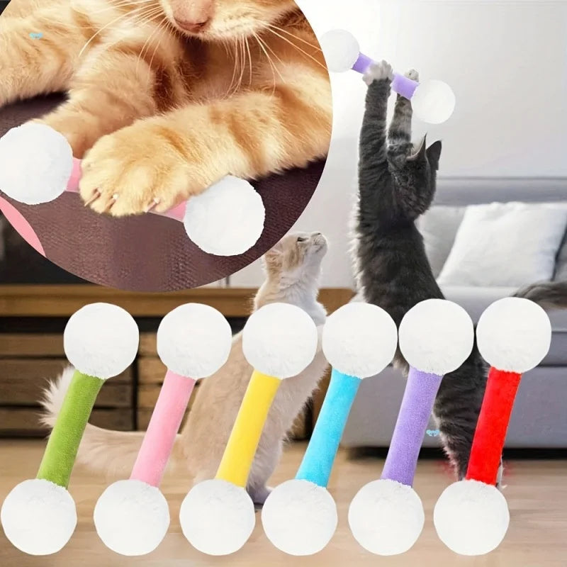 Giant Qtip Cat Toy Soft Plush Catnip Kicker Interactive Kick Stick for Kitten Cats Pet Play Toy Self Play Hunting for Kittens