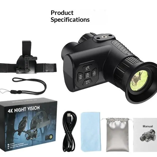 Mini Head Mounted Monocular Night Vision, 400m Range - View 7 | SAMAG