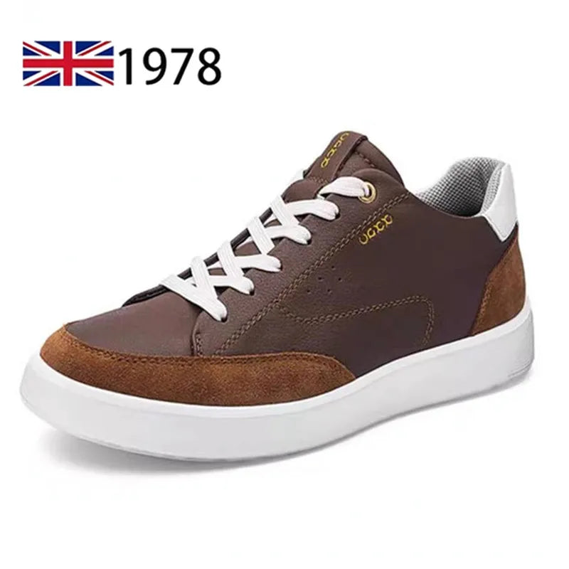 Genuine Leather Business Formal Shoes Cow Leather Soft Men Shoes Outdoor Casual White Board Shoes Men leather Zapatos Hombre