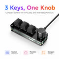 Macropad Macro Programming Keyboard RGB Mini Hot Swap Gaming Custom Knob Keypads Red Switch 3 Keys For Photoshop | SAMAG