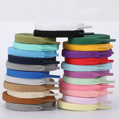 1 pair flat shoes Solid color shoelaces Canvas sports | SAMAG
