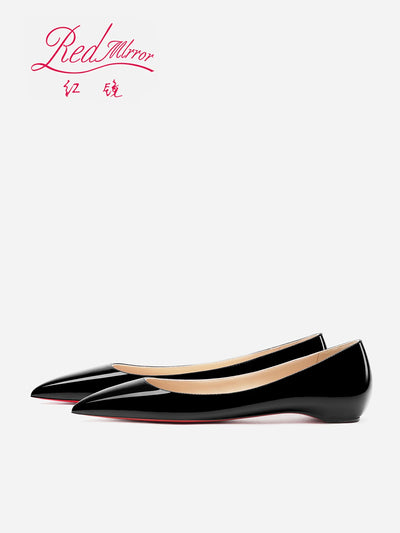 Style Pointed Bare Red Sole Flat Shoes Single Women's | SAMAG