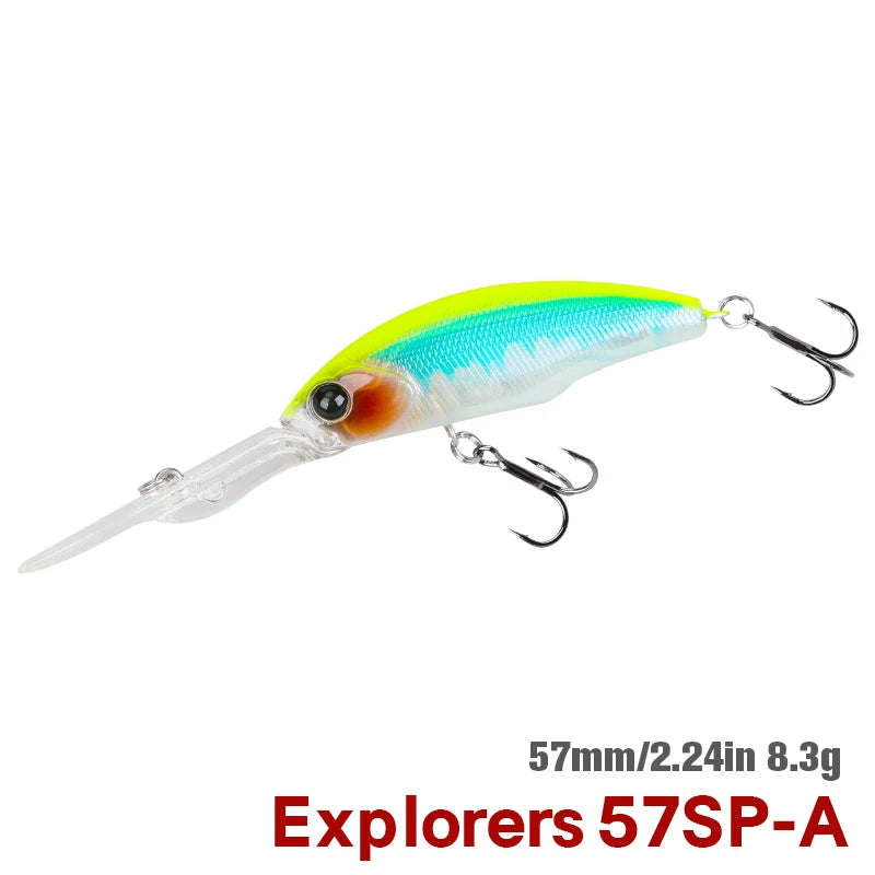 TSURINOYA 57SP Deep Dive Suspending Minnow SHAD Fishing | SAMAG