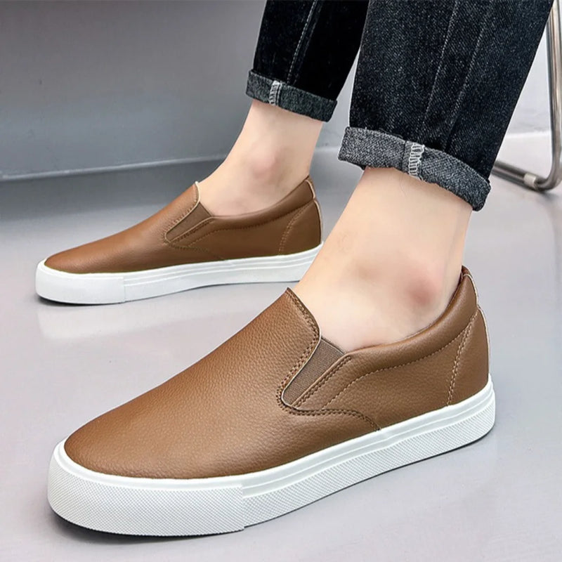 Men's Casual Shoes Grey Brown Flat Bottomed Casual Board Shoes Mens Loafers Man Shoes Casual Sneakers Men
