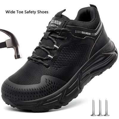 Wide Toe Safety Shoes Men Women Steel Work Lightweight | SAMAG