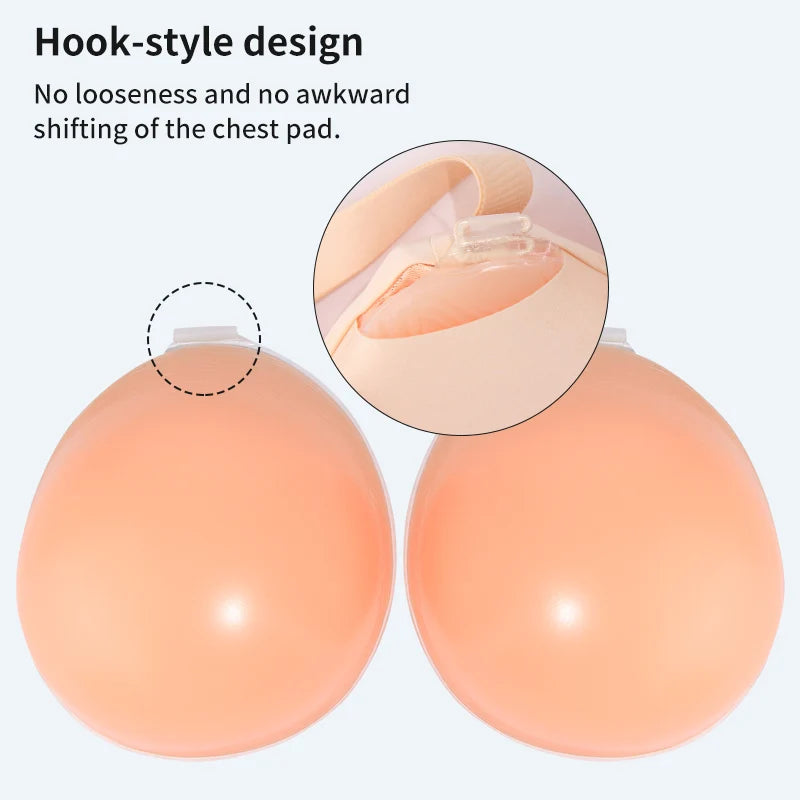 2026 Women's 2-in-1 Silicone Breast Hook fixed silicone pad Invisible Prosthesis Cosplay Queen Large Chest Fake Breast