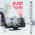 Alarm Clock Radio LED Digital Smart Watch Table Electronic Desktop Clocks USB Wake Up Clock with 180° Time Projector Snooze