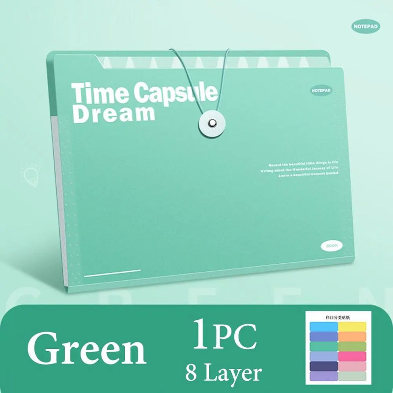 A4 5/8/12 Pockets File Folder Test Paper Storage Folder Portable Waterproof File Organizer Large Capacity Classified Portfolio