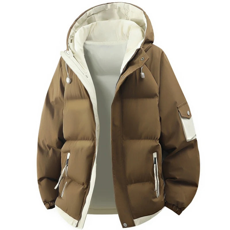 Men's Jacket Stand Collar mens Parka Winter New down jacket fleece Warm Jackets men business leisure coat baseball coats 8855