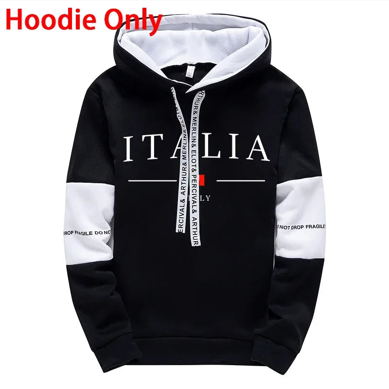 Italy Fashion Hooded Sweatshirt and Sweatpants Autumn | SAMAG
