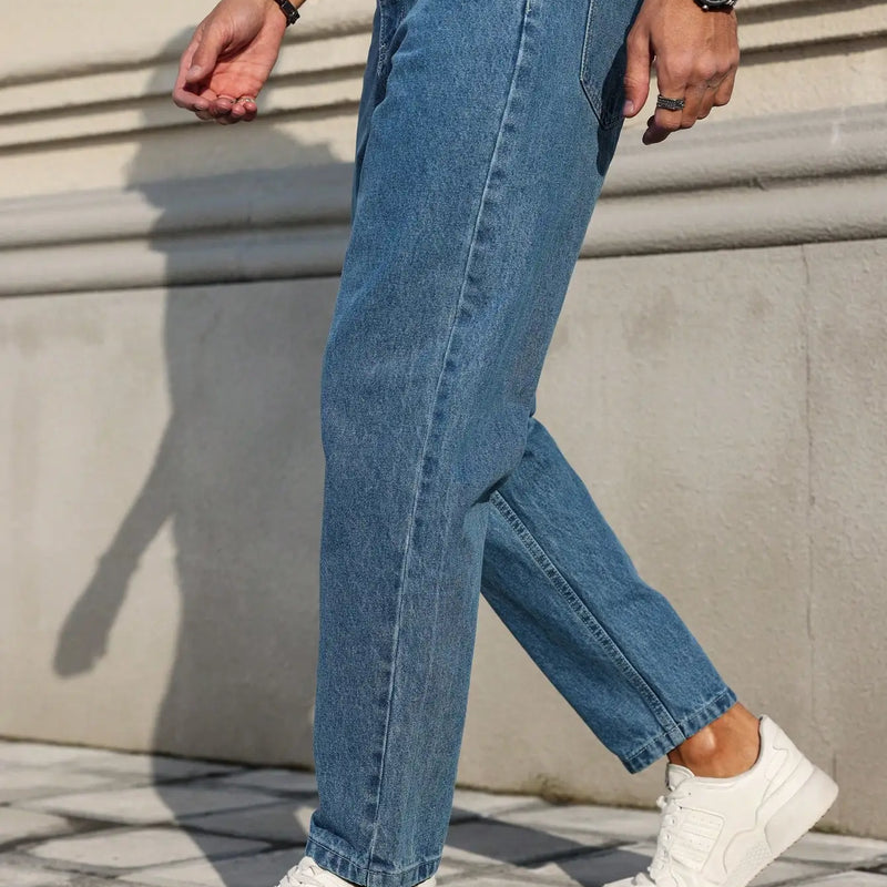 Men's Jeans Are Made of Classic Blue Denim Fabric | SAMAG