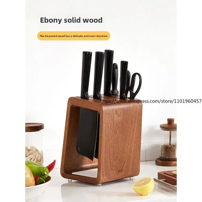 Solid Wood Knife Rack Multi - functional Kitchen Antibacterial Mildew - proof Household Storage | SAMAG