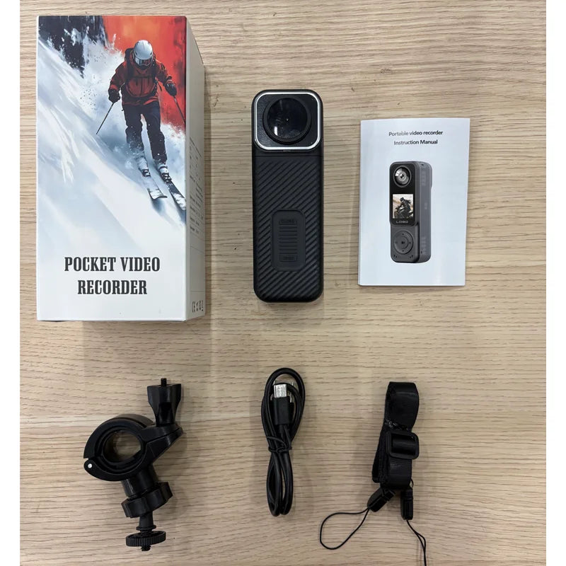 Action Cameras 4k 130° Video Wide Angle WiFi Pocket Action Camera Front 2K And Rear 2K Night Vision Bicycle Helmet Motorcycles