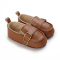 Brown Baptismal Baby Shoes For Boys And Girls Casual Soft Soled Non Slip Baby Shoes For 0-18 Months Baby Walking Shoes
