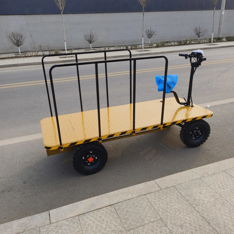 Heavy-duty Four-wheel Electric Handcart Platform Cargo Transport Vehicle Garden Industrial High-power Factory Transportation