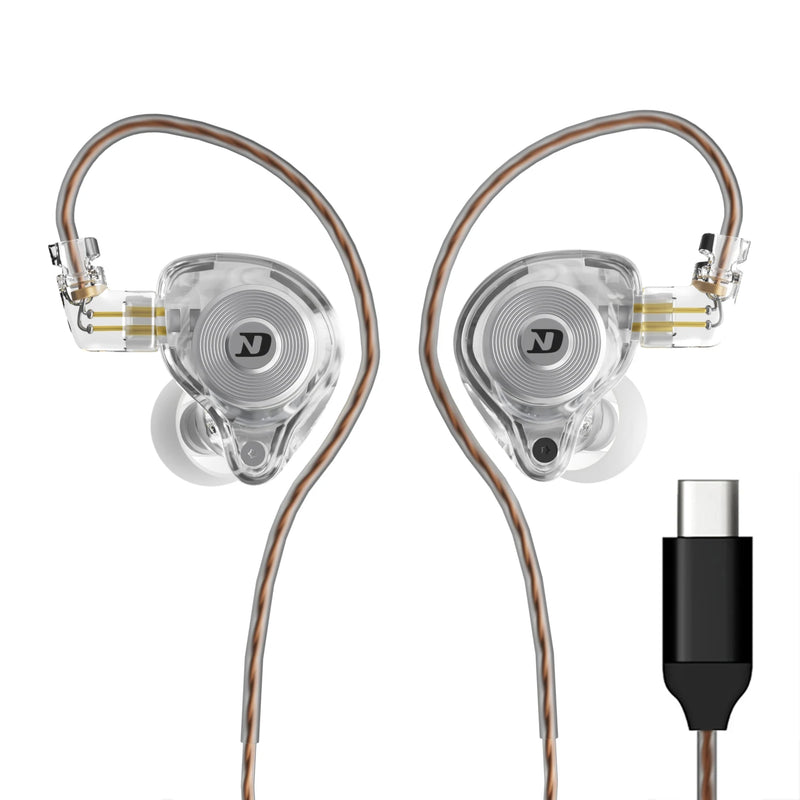ND LEO HiFi Headphones Dynamic Drive Game Earphone Stereo Bass Earbud DJ Music Cancelling Sport Headsets with Detachable Cable