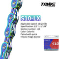 TANKE Bike Chain S8 S9 S10 S11 S12 MTB Road Bicycle Chains,Variable Speed Chain 116/126L High Quality Current Cycling Accessorie