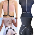 Women Punk Fashion Belt Street Style Waistband with Adjustable Suspenders Body Decor Harness Corset Belt Goth Clothing Accessory