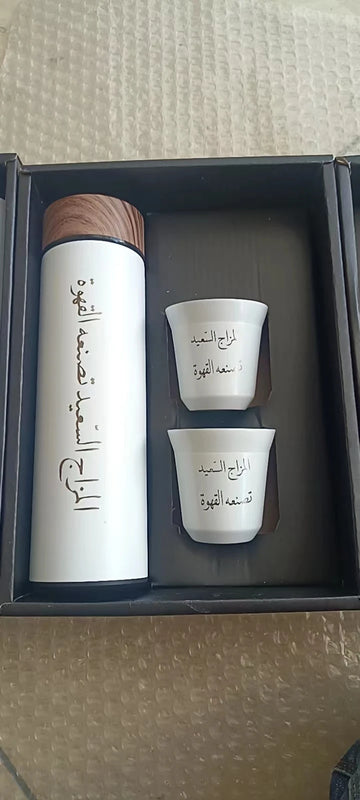 Free LOGO 3 In 1 set of  Thermos Mug Leak_Proof Travel Thermo Cup for Tea Water Coffee Thermo Cafe 500ML Double Stainless Steel