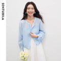 SENTUBILA Women's Oversized Lyocell Shirt Spring Summer - View 9 | SAMAG