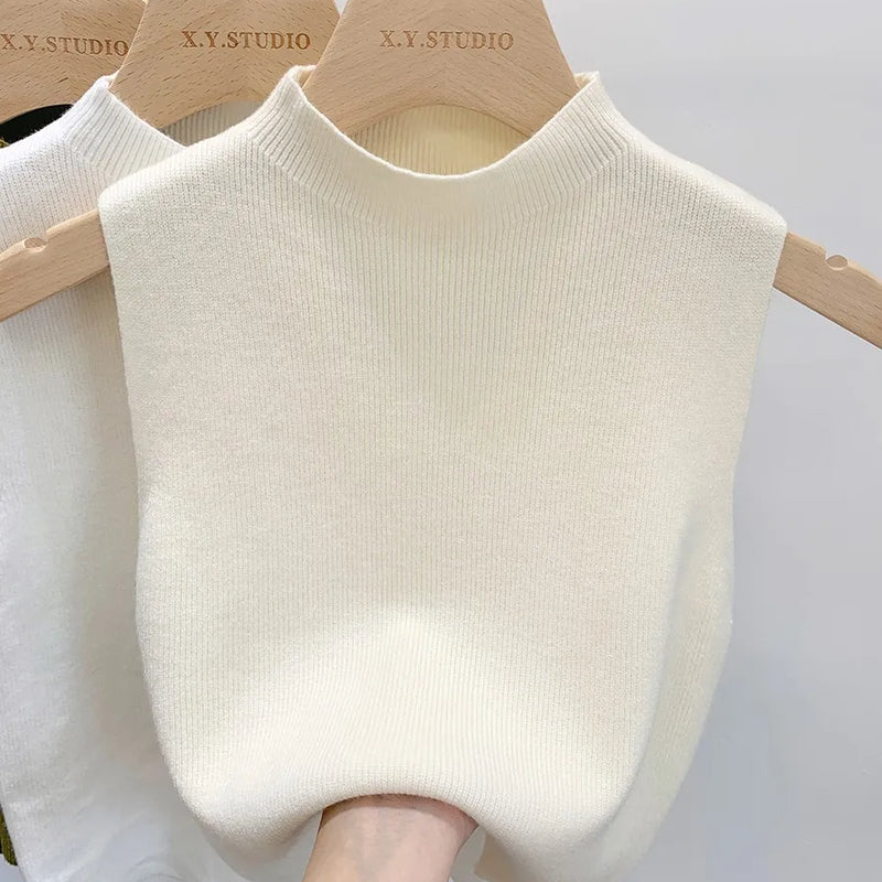 Women Knitted Tank Top Summer Fall Slim Sweater Short - View 10 | SAMAG
